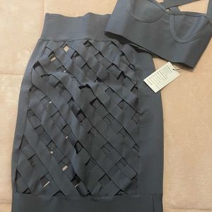 Sexy Two-Piece Slate Gray Set